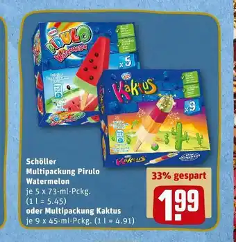 REWE Schöller pirulo watermelon oder kaktus Angebot