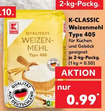 Kaufland K-CLASSIC Weizenmehl Type 405 Angebot