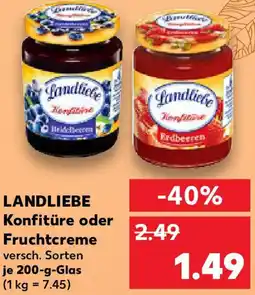 Kaufland LANDLIEBE Konfitüre oder Fruchtcreme Angebot