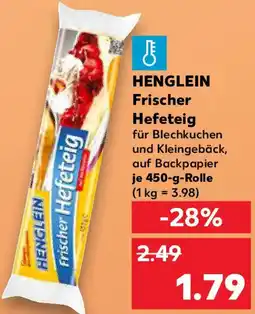 Kaufland HENGLEIN Frischer Hefeteig Angebot