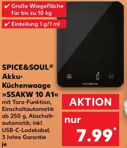 Kaufland SPICE&SOUL Akku Küchenwaage SSAKW 10 A1 Angebot
