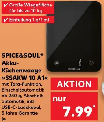 Kaufland SPICE&SOUL Akku Küchenwaage SSAKW 10 A1 Angebot