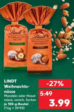 Kaufland LINDT Weihnachtsnüsse Angebot
