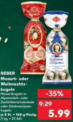 Kaufland REBER Mozart- oder Weihnachtskugeln Angebot