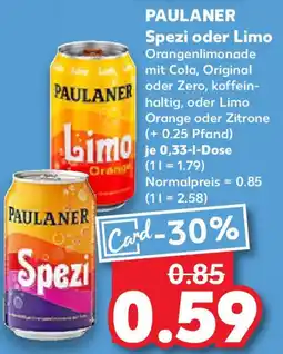 Kaufland PAULANER Spezi oder Limo Angebot