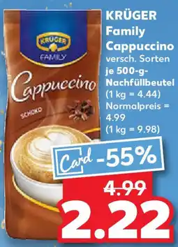Kaufland KRÜGER Family Cappuccino Angebot
