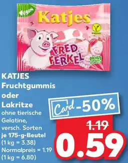 Kaufland KATJES Fruchtgummis oder Lakritze Angebot