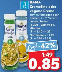 Kaufland RAMA Cremefine oder vegane Creme Angebot