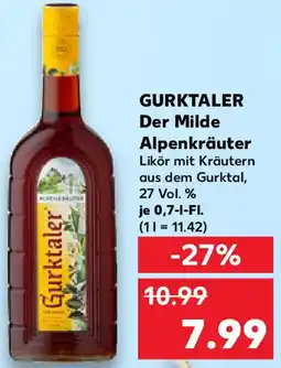 Kaufland GURKTALER Der Milde Alpenkräuter Angebot