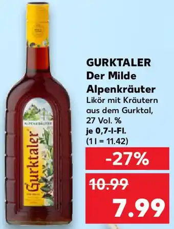 Kaufland GURKTALER Der Milde Alpenkräuter Angebot