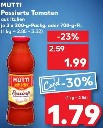 Kaufland MUTTI Passierte Tomaten Angebot