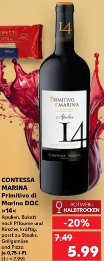 Kaufland CONTESSA MARINA Primitivo di Marina DOC 14 Angebot