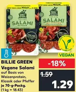 Kaufland BILLIE GREEN Vegane Salami Angebot