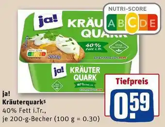 REWE Ja! kräuterquark Angebot