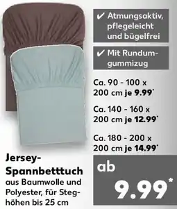 Kaufland Jersey Spannbetttuch Angebot