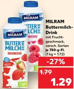 Kaufland MILRAM Buttermilch Drink Angebot