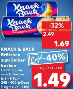 Kaufland KNACK & BACK Brötchen zum Selberbacken Angebot