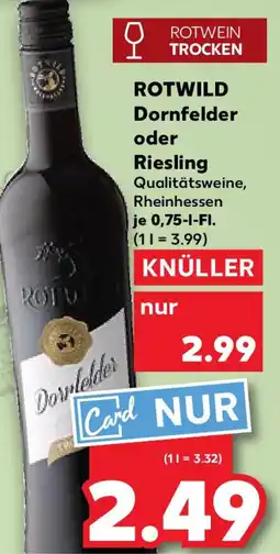 Kaufland ROTWILD Dornfelder oder Riesling Angebot