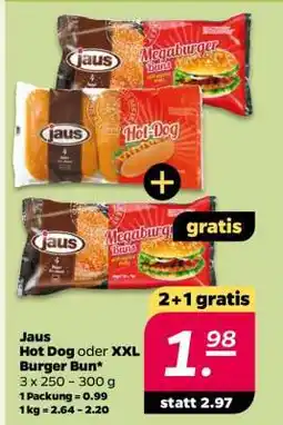 NETTO Jaus Hot-Dog oder XXL Burger Bun Angebot