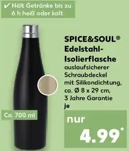Kaufland SPICE&SOUL Edelstahl Isolierflasche Angebot