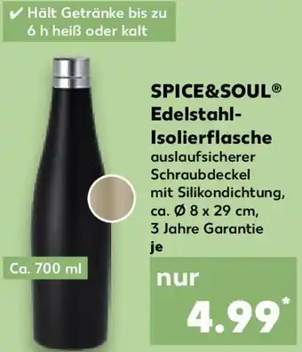Kaufland SPICE&SOUL Edelstahl Isolierflasche Angebot