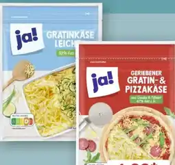 REWE Center ja! Gratin- & Pizzakäse Angebot
