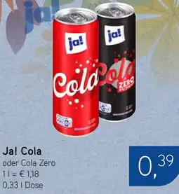 Dornseifer Ja! Cola oder Cola Zero Angebot