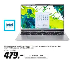 MediaMarkt Acer aspire lite 17 (al17-31p-c70c) Angebot