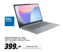 MediaMarkt Lenovo ideapad slim 3i - 14 zoll Angebot