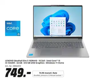 MediaMarkt Lenovo ideapad slim 5 16irh10 Angebot