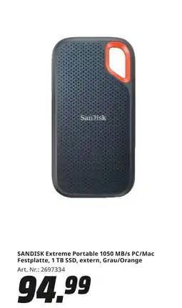 MediaMarkt Sandisk extreme portable 1050 mb/s pc/mac festplatte Angebot