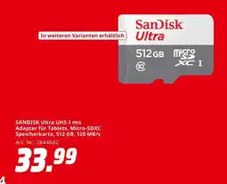 MediaMarkt Sandisk ultra uhs-i speicherkarte Angebot
