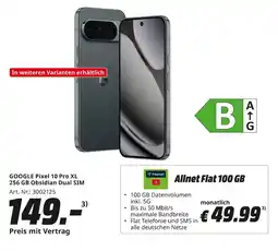 MediaMarkt Google pixel 10 pro xl 256 gb obsidian dual sim Angebot