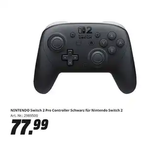 MediaMarkt Nintendo switch 2 pro controller schwarz Angebot