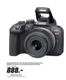 MediaMarkt Canon eos r10 kit + rf-s 18-45mm stm systemkamera Angebot