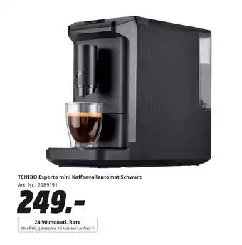 MediaMarkt Tchibo esperto mini kaffeevollautomat schwarz Angebot