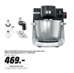 MediaMarkt Bosch mums6zs13d küchenmaschine jet black matt Angebot