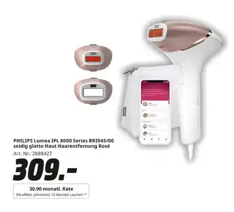 MediaMarkt Philips lumea ipl 8000 series bri945/00 seidig glatte haut haarentfernung rosé Angebot