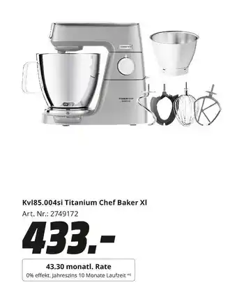 MediaMarkt Kenwood kvl85.004si titanium chef baker xl Angebot