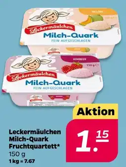 NETTO Leckermäulchen milch-quark fruchtquartett Angebot