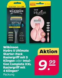 NETTO Wilkinson hydro 5 ultimate starter-pack rasiergriff mit 5 klingen Angebot