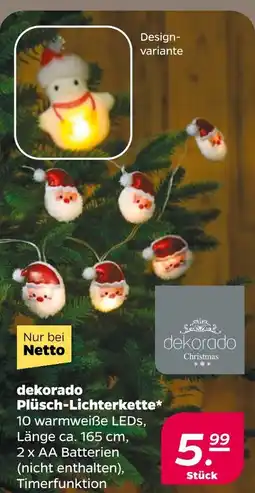 NETTO Dekorado plüsch-lichterkette Angebot