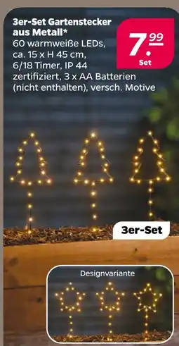 NETTO 3er-set gartenstecker aus metall Angebot