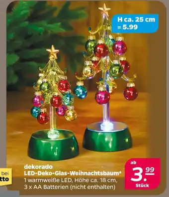 NETTO Dekorado led-deko-glas-weihnachtsbaum Angebot