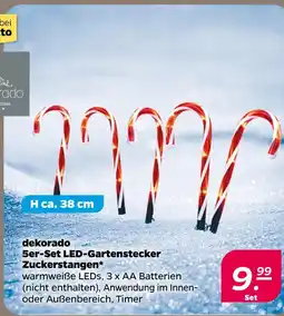 NETTO Dekorado 5er-set led-gartenstecker zuckerstangen Angebot