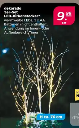 NETTO Dekorado 3er-set led-birkenstecker Angebot
