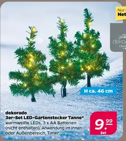 NETTO Dekorado 3er-set led-gartenstecker tanne Angebot