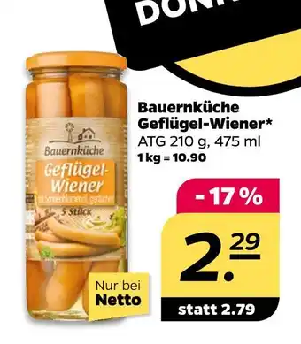 NETTO Bauernküche geflügel-wiener Angebot