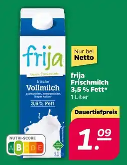 NETTO Frija frische vollmilch Angebot