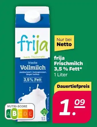 NETTO Frija frische vollmilch Angebot
